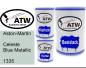 Preview: Aston-Martin, Celeste Blue Metallic, 1335: 500ml Lackdose + 500ml Klarlack + 250ml Härter - Set, von ATW Autoteile West.